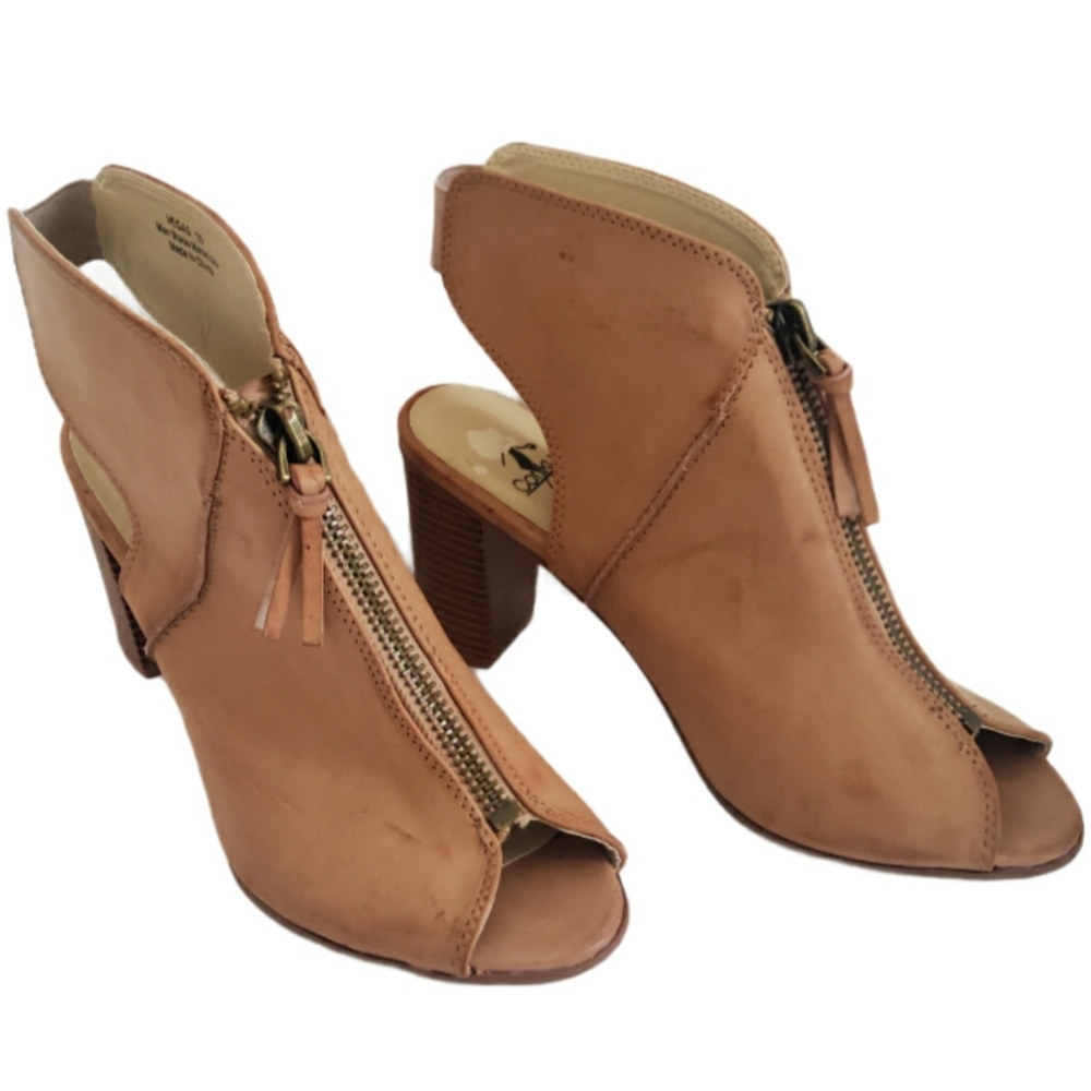 Corkys Vegas Vegan Block Heel Ankle Bootie Zip Up